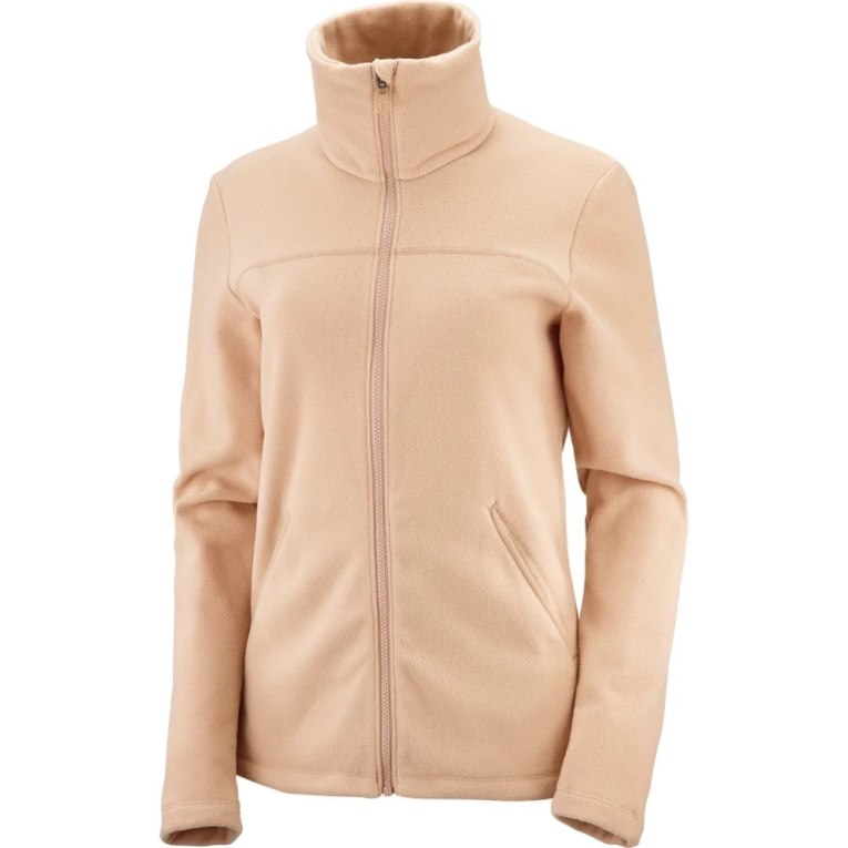 Casaco Salomon Essential Cosy Fleece Full Zip Feminino Abricó | PT M84150